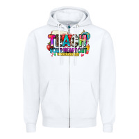 White teach your heart out Zipper Hoodie - NancyCooperArtShop