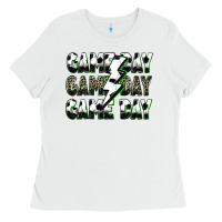 White game day game day soccer lightning bolt Ladies Tee - Zillion Design Studio