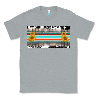 Heather Grey western cowhide serape sunflower mama license plate Classic Tee - BarkalooDesign