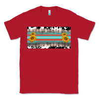 Red western cowhide serape sunflower mama license plate Classic Tee - BarkalooDesign