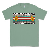 Sage western cowhide serape sunflower mama license plate Classic Tee - BarkalooDesign