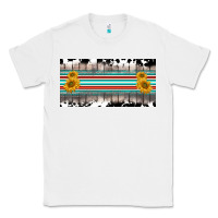 White western cowhide serape sunflower mama license plate Classic Tee - BarkalooDesign