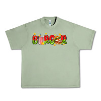 Oil Green burger with coke and stars Urban Heavy Tee - AdoDesignShop