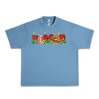 Pebble Blue burger with coke and stars Urban Heavy Tee - AdoDesignShop