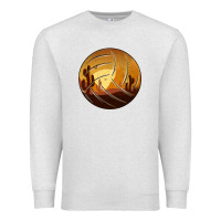 Oatmeal Heather Desert Cactus Sunset Volleyball Premium Sweatshirt - Bettercallsaul