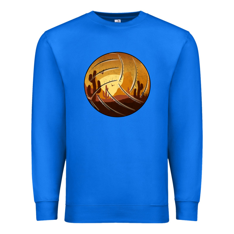 Desert Cactus Sunset Volleyball Premium Sweatshirt by Bettercallsaul | Teevron