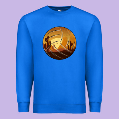 Desert Cactus Sunset Volleyball Premium Sweatshirt Designed By Bettercallsaul