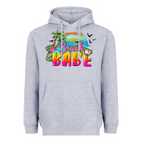 Heather Grey beach babe Heavyweight Hoodie - BarkalooDesign