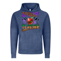 Vintage Denim spooky teacher Vintage Hoodie - BundleAndBundleShop