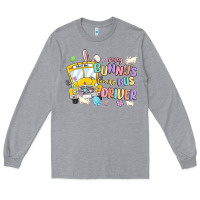 Heather Grey every bunny's favorite bus driver malia Long Sleeve Tee - MaliasSmallBusiness