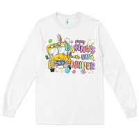 White every bunny's favorite bus driver malia Long Sleeve Tee - MaliasSmallBusiness
