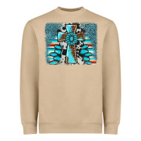 Mushroom cross gemstone background Heavyweight Sweatshirt - AdoDesignShop