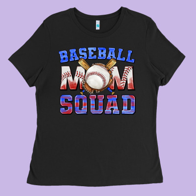 Ladies Tee baseball mom squad