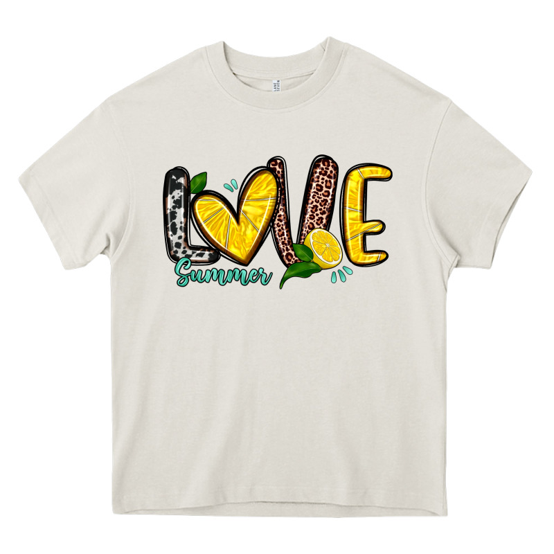Love Summer Lemon Heavy Core Tee by Zillion Design Studio | Teevron