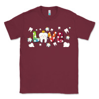 Burgundy love tooth and tooth fairy Classic Tee - AdoDesignShop