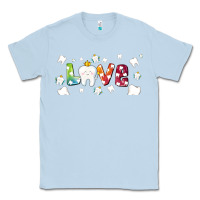 Dusty Blue love tooth and tooth fairy Classic Tee - AdoDesignShop