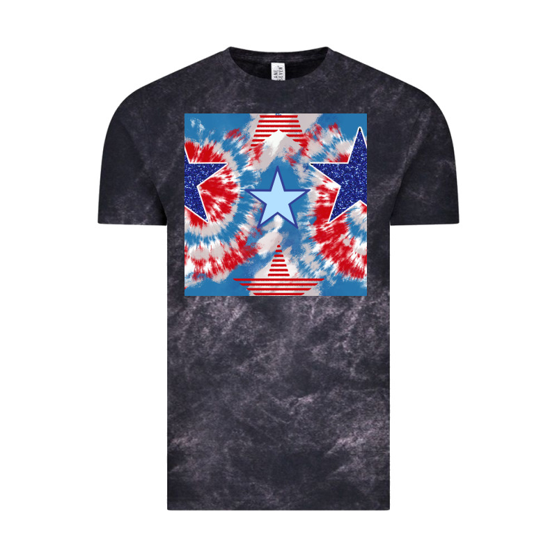 Patriotic Tie Dye Stars Vintage Tee by BundleAndBundleShop | Teevron