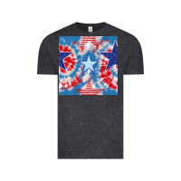 Vintage Black patriotic tie dye stars Vintage Tee - BundleAndBundleShop