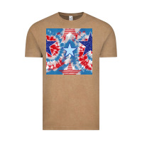 Vintage Coffee patriotic tie dye stars Vintage Tee - BundleAndBundleShop