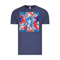 Vintage Denim patriotic tie dye stars Vintage Tee - BundleAndBundleShop