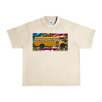 Sandshell school bus camouflage american flag license plate Urban Heavy Tee - Artiststas