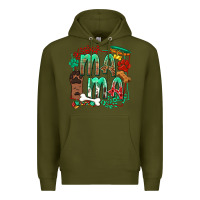 Army Green Dog Mama Premium Hoodie - texasbilliewilder