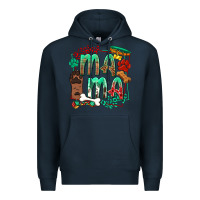 Navy Dog Mama Premium Hoodie - texasbilliewilder