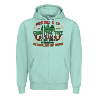 Seafoam griswold christmas tree farm Zipper Hoodie - MaliasSmallBusiness