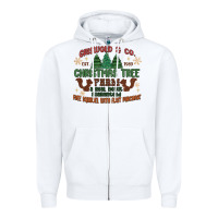 White griswold christmas tree farm Zipper Hoodie - MaliasSmallBusiness