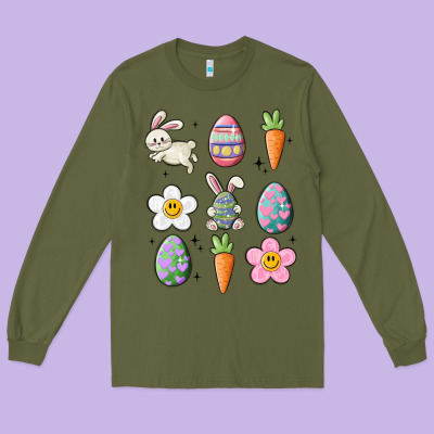 Easter Doodles Long Sleeve Tee Designed By Maliassmallbusiness