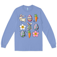 Colony Blue easter doodles Long Sleeve Tee - MaliasSmallBusiness