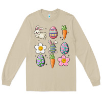 Mushroom easter doodles Long Sleeve Tee - MaliasSmallBusiness
