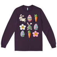 Plum easter doodles Long Sleeve Tee - MaliasSmallBusiness