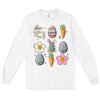 White easter doodles Long Sleeve Tee - MaliasSmallBusiness