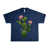 Navy cactus 2 Urban Heavy Tee - JahusDesignShop