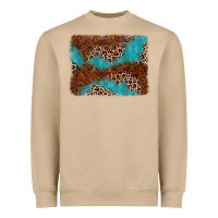 Mushroom turquoise glitter leopard background Heavyweight Sweatshirt - AdoDesignShop