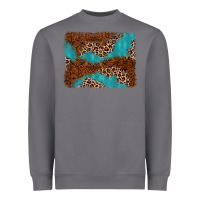 Storm turquoise glitter leopard background Heavyweight Sweatshirt - AdoDesignShop