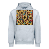Heather Grey America flag sunflower star tumbler Urban Hoodie - HowdyJamesFarm