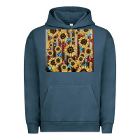 Pigment Midnight Navy America flag sunflower star tumbler Urban Hoodie - HowdyJamesFarm