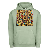Pigment Oil Green America flag sunflower star tumbler Urban Hoodie - HowdyJamesFarm