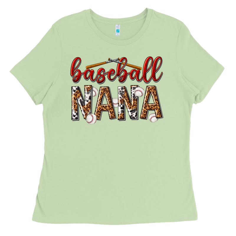 Baseball Nana With Leopard Ladies Tee by texasbilliewilder | Teevron