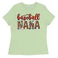 Matcha baseball nana with leopard Ladies Tee - texasbilliewilder