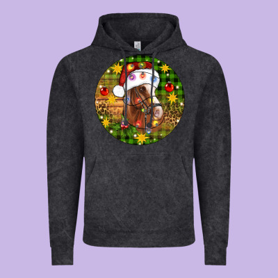 Christmas Horse Vintage Hoodie Designed By Artiststas
