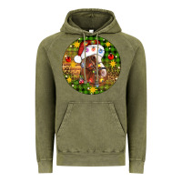 Vintage Olive Christmas horse Vintage Hoodie - Artiststas