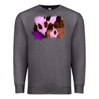Charcoal Heather Purple Western Wood Cowhide Frame Premium Sweatshirt - Bettercallsaul