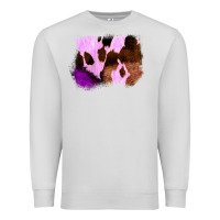 Dove Grey Purple Western Wood Cowhide Frame Premium Sweatshirt - Bettercallsaul