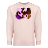 Pale Pink Purple Western Wood Cowhide Frame Premium Sweatshirt - Bettercallsaul