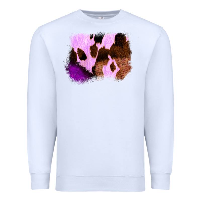 Purple Western Wood Cowhide Frame Premium Sweatshirt by Bettercallsaul | Teevron