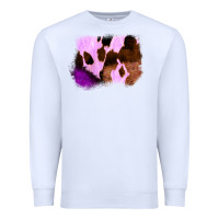 White Purple Western Wood Cowhide Frame Premium Sweatshirt - Bettercallsaul