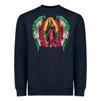 Navy mexican flag wings our lady of guadalupe Heavyweight Sweatshirt - Artiststas